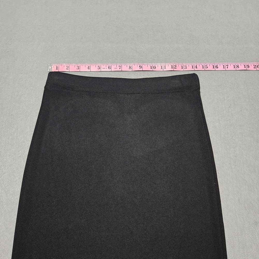 Exclusively Misook Maxi Skirt Sz S PETITE Pull On Acrylic Knit Side Slit Career - Picture 7 of 8